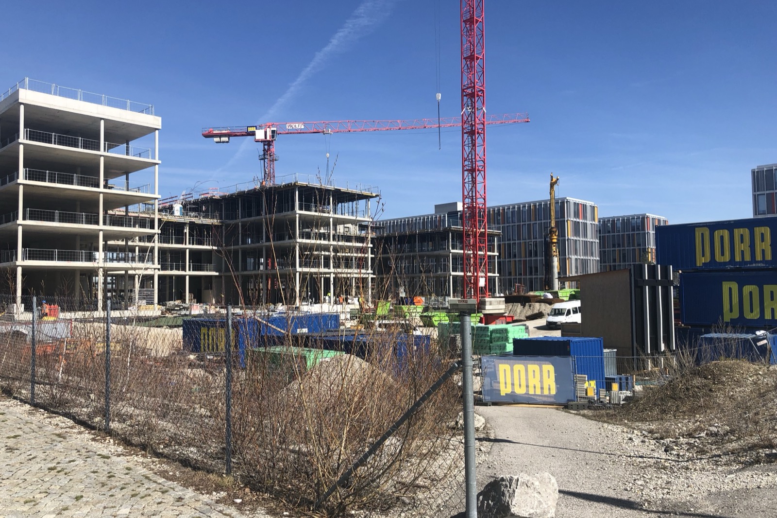 Gewerbebau im Bau in München